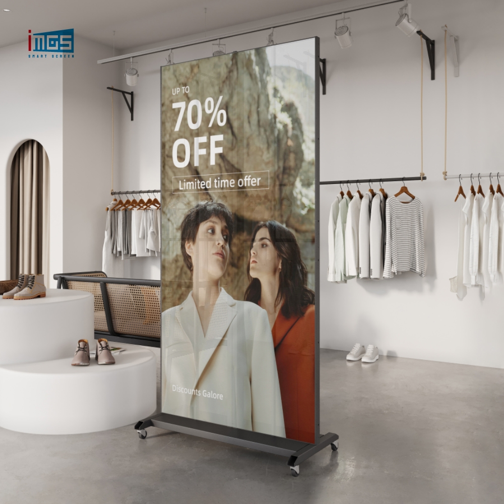 Shopping Transparent Mall LED Screen Retail