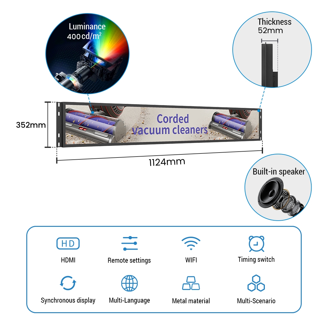 signage stretched lcd display