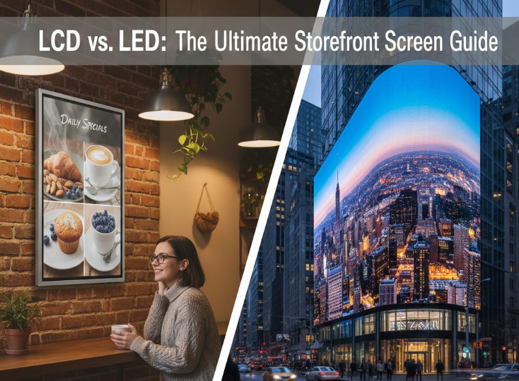 Scegliere la segnaletica digitale giusta: LCD o LED? Qual è la soluzione migliore per il tuo negozio?