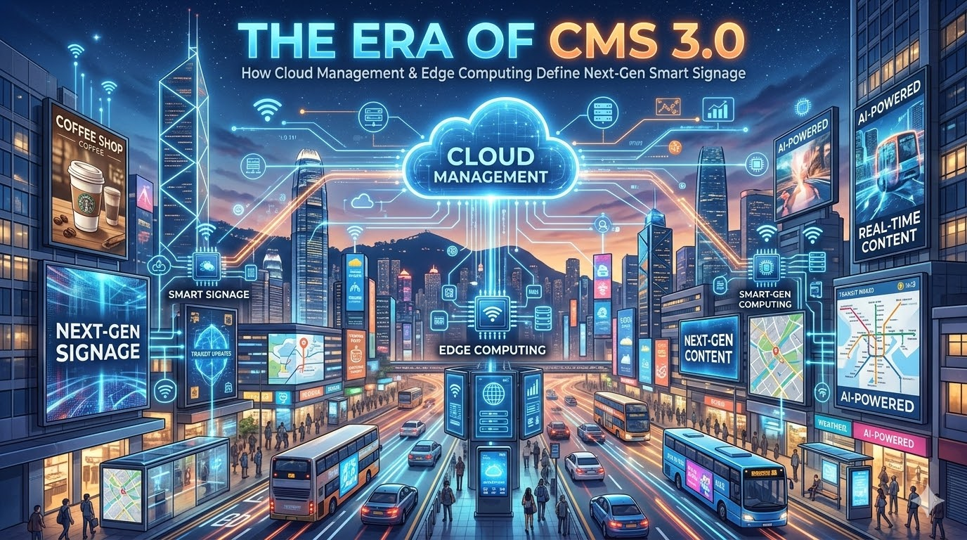 L'era del CMS 3.0: come la gestione del cloud e l'edge computing definiscono la segnaletica intelligente di nuova generazione