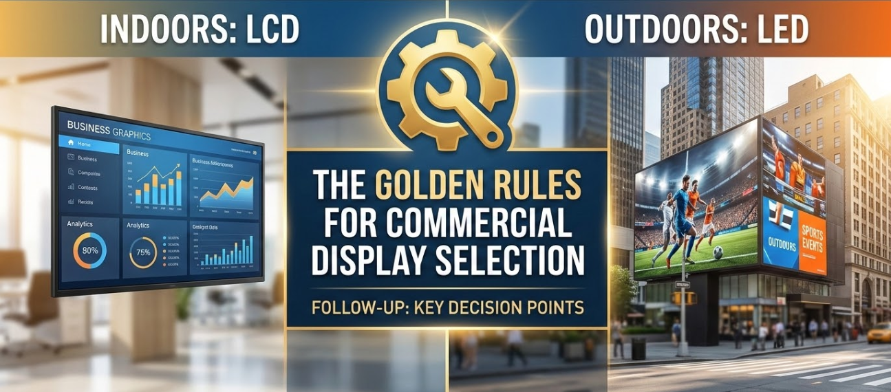 LCD per interni, LED per esterni? Le regole d'oro per i display commerciali