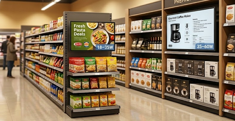 Panduan Pembeli Skrin Rak Runcit: Saiz, Kuasa & Spesifikasi Pemasangan Dibandingkan