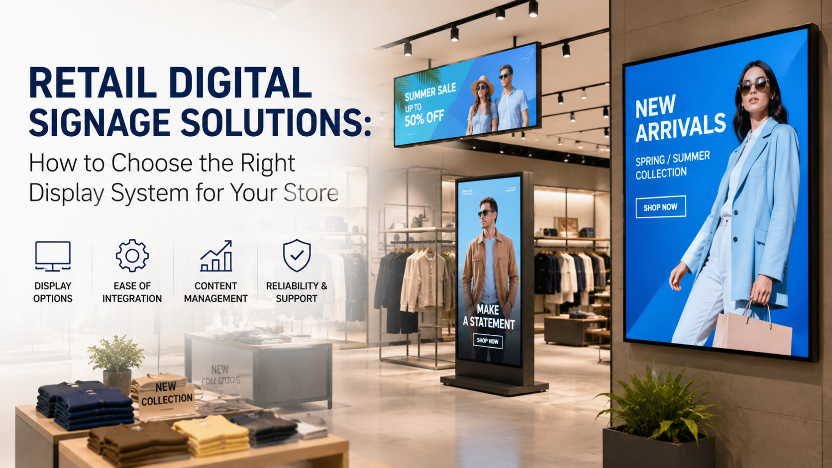 Digitale signage-oplossingen voor de detailhandel: hoe kiest u het juiste displaysysteem voor uw winkel?