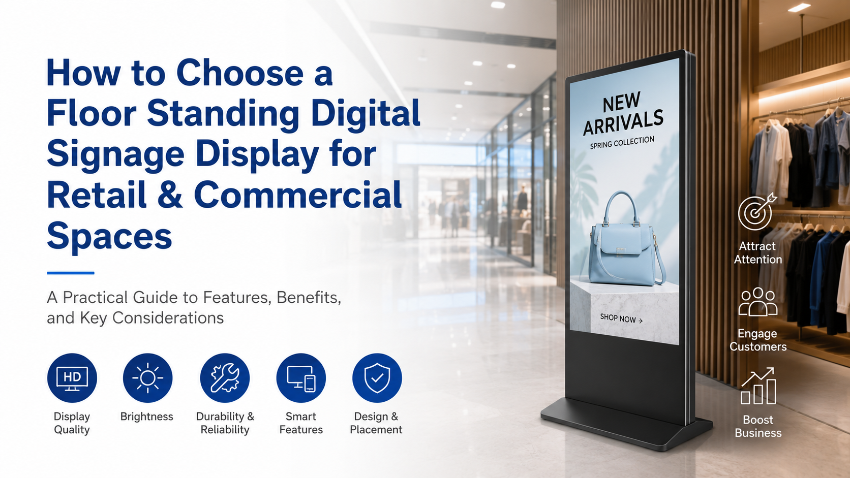 How to Choose a Floor Standing Digital Signage Display for Retail & Commercial Spaces
