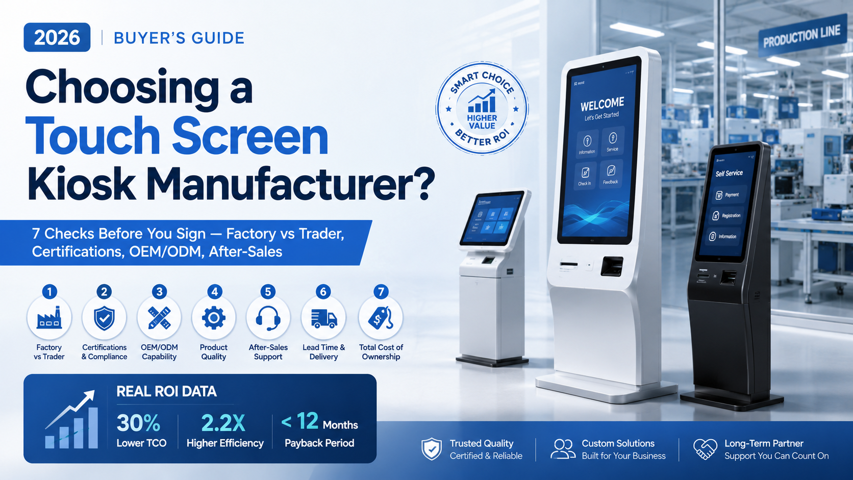How to Choose a Touch Screen Kiosk Manufacturer: A 2026 Buyer’s Guide