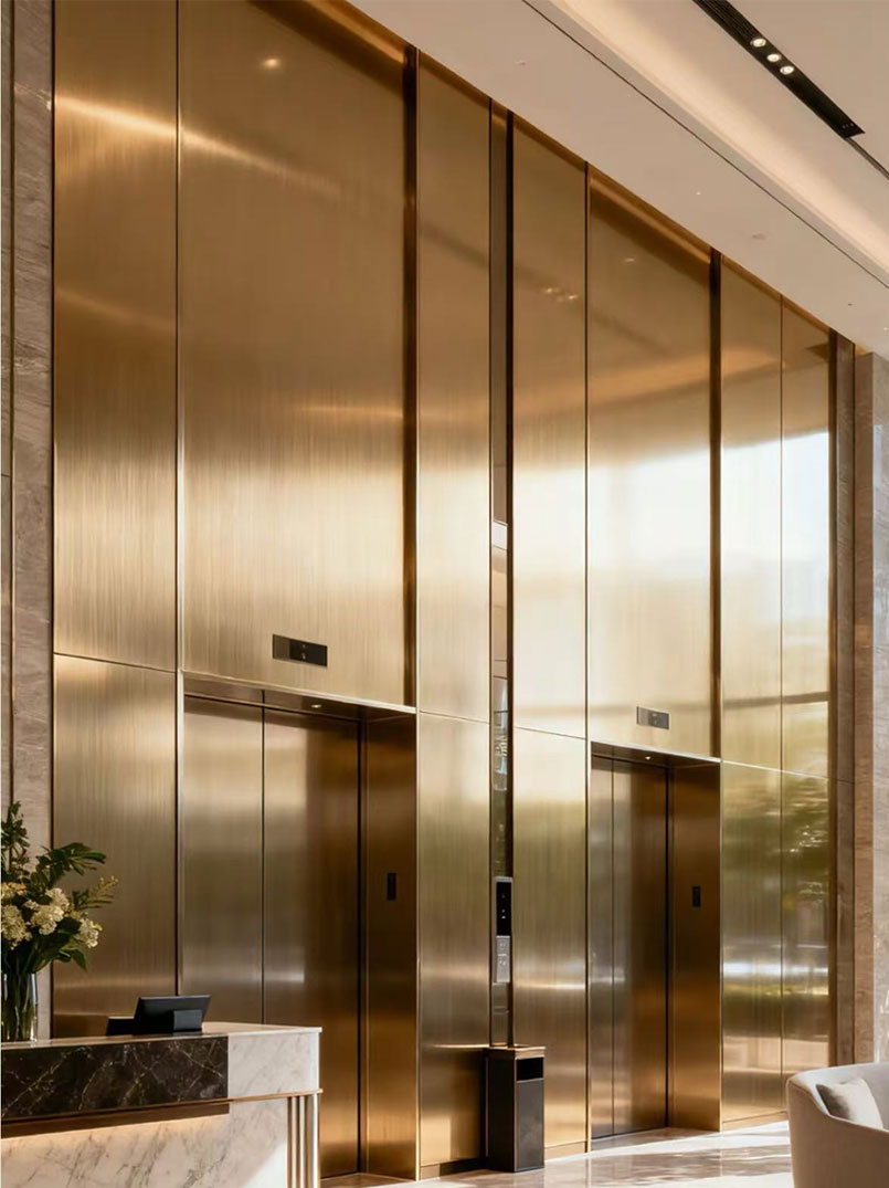 Metal brushed decorative film