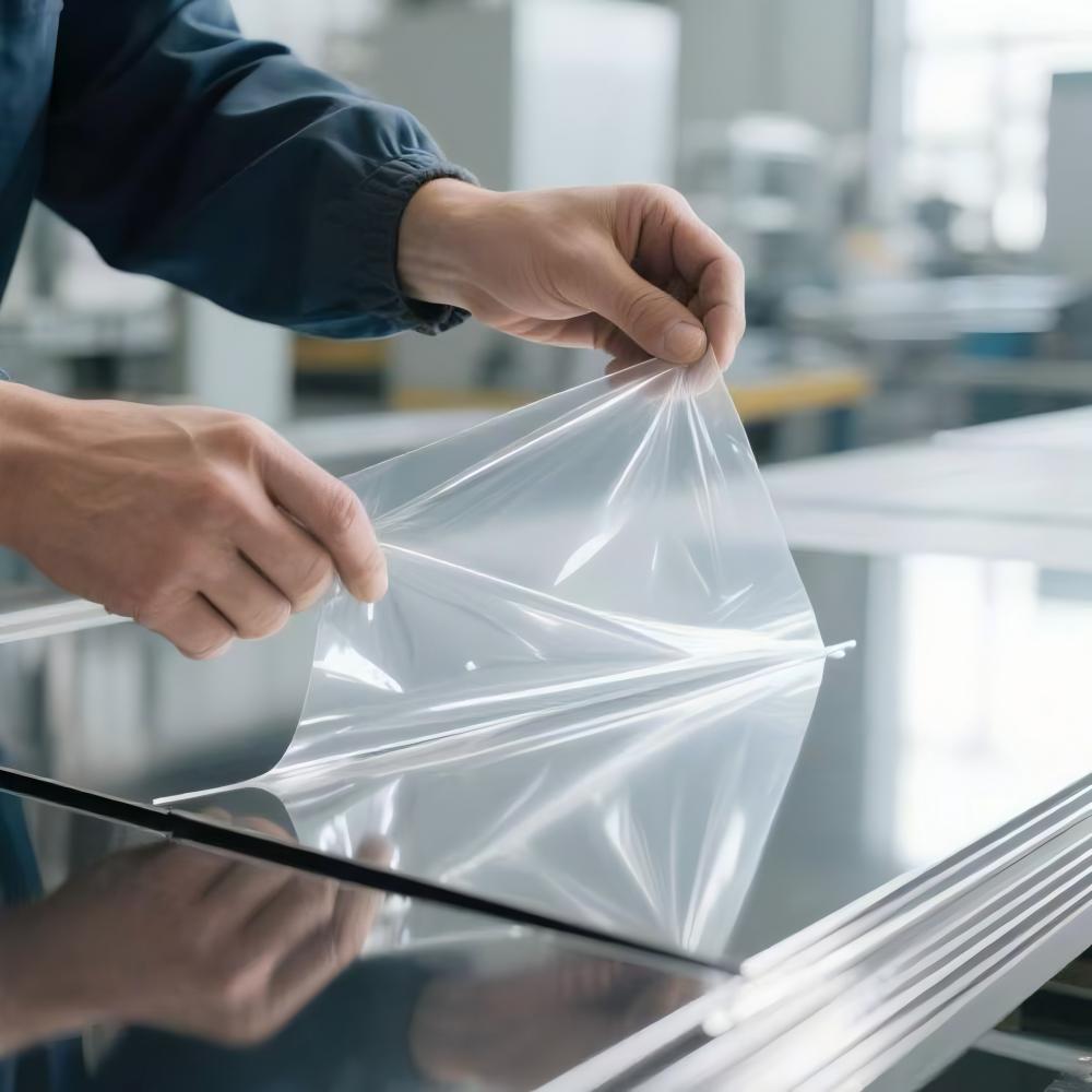 Why do aluminum panels need a protective film?