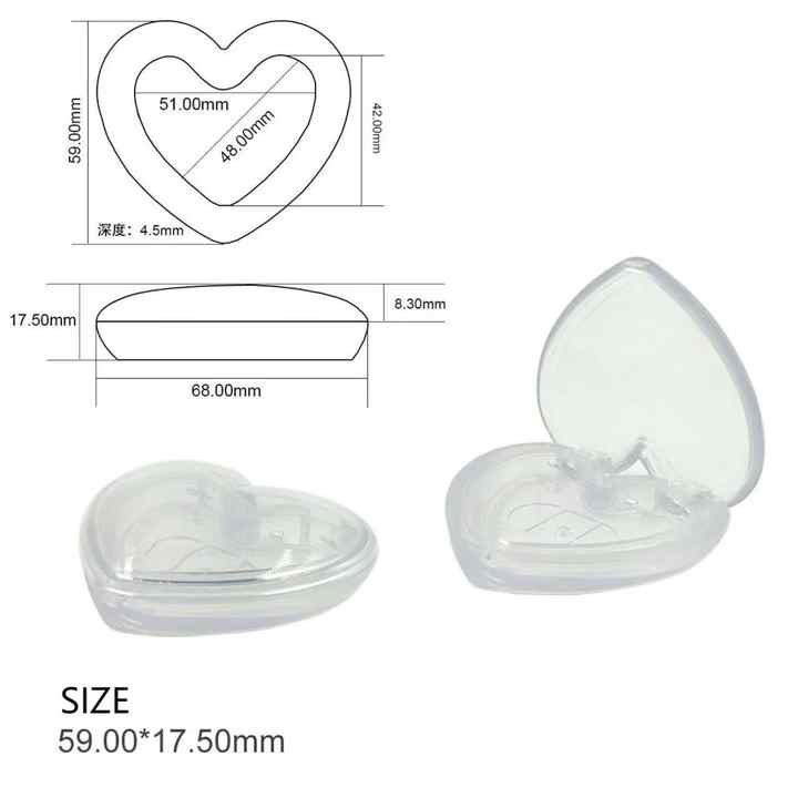 Heart Shaped Powder Blusher Palette Empty Tricolor Plastic Bottle Heart Shaped Powder Blusher Palette Empty Tricolor Plastic Bottle