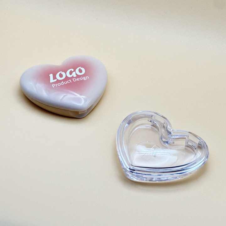 Heart Shaped Powder Blusher Palette Empty Tricolor Plastic Bottle