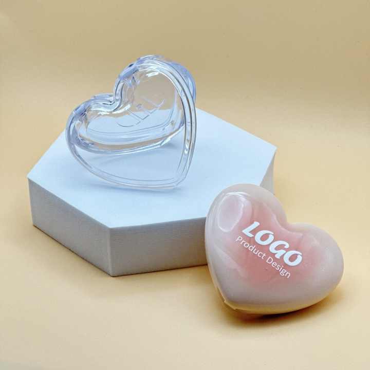 Heart Shaped Powder Blusher Palette Empty Tricolor Plastic Bottle
