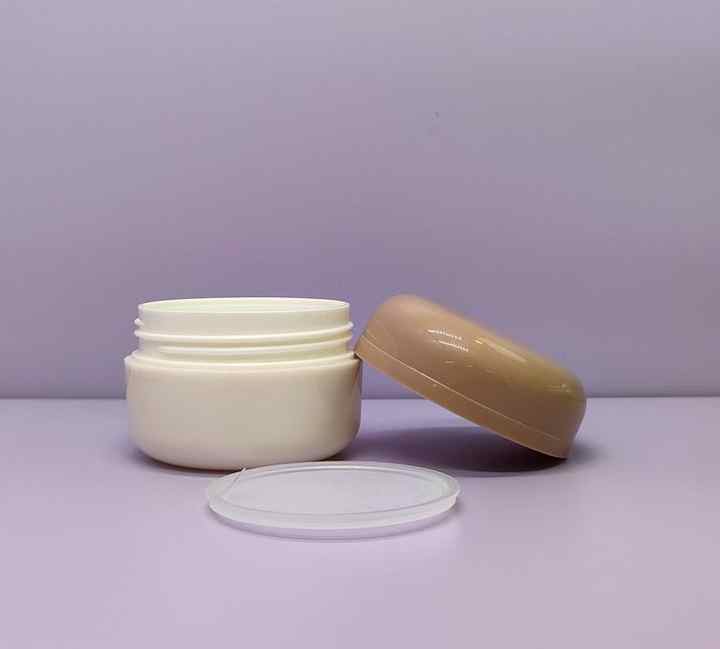 50g Double Wall Empty Milk Tank Plastic PP Hot Stamping Surface Treatment