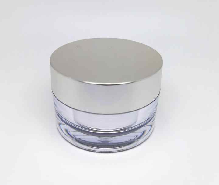 Luxury 50ml Round Skin Care Cream Jars with Gold Lids Hot Stamping Surface