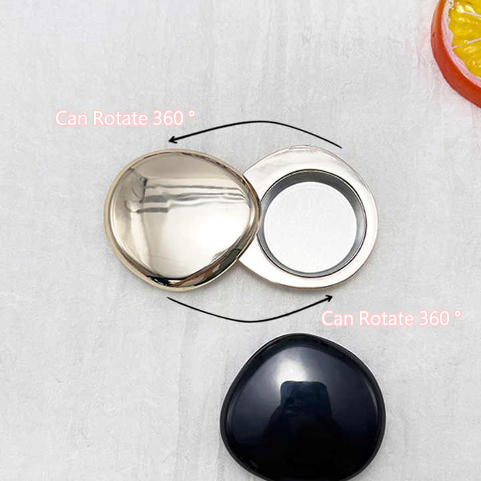 Shiny Silver Slip Band Magnetic Solid Filled Plastic Packaging For Perfume Powder Blusher Foundation Make-Up