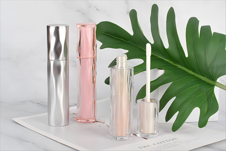 Lip Color Bottle Wavy Surface Round Lipstick With Hot Stamping