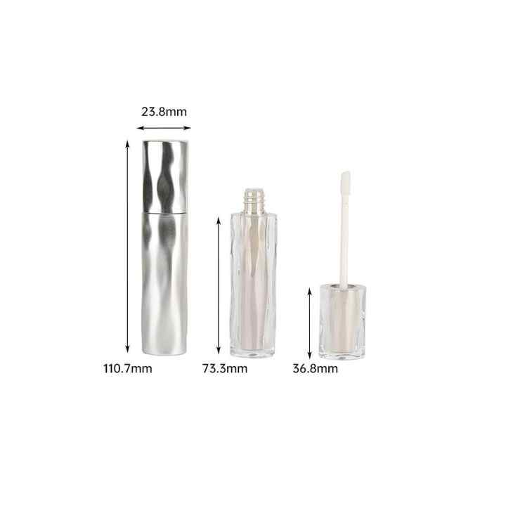 Holographic decorative lip gloss tube