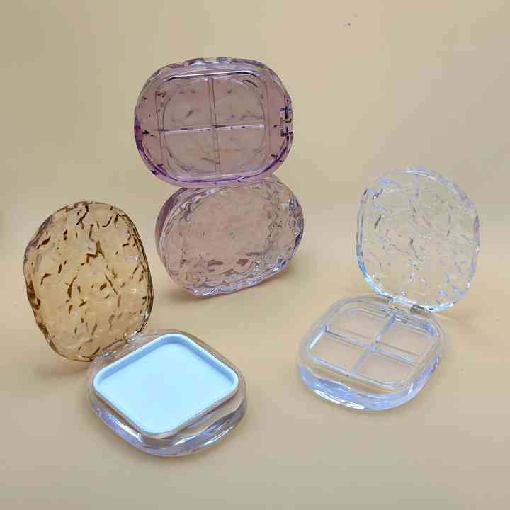New Launch Special Design Eye Shadow Box Plastic Cosmetics Container 4 Colors New Launch Special Design Eye Shadow Box Plastic Cosmetics Container 4 Colors
