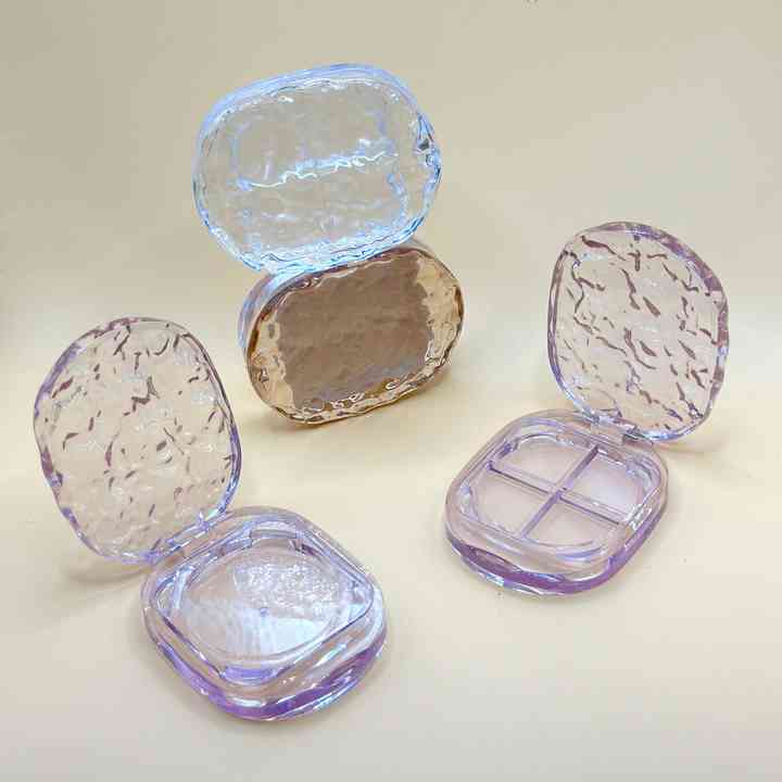 New Launch Special Design Eye Shadow Box Plastic Cosmetics Container 4 Colors