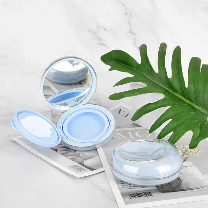 Round Compact Cosmetic Plastic Packaging BB Cream ContainerRound Compact Cosmetic Plastic Packaging Bb Cream Container Air Cushion Powder Box