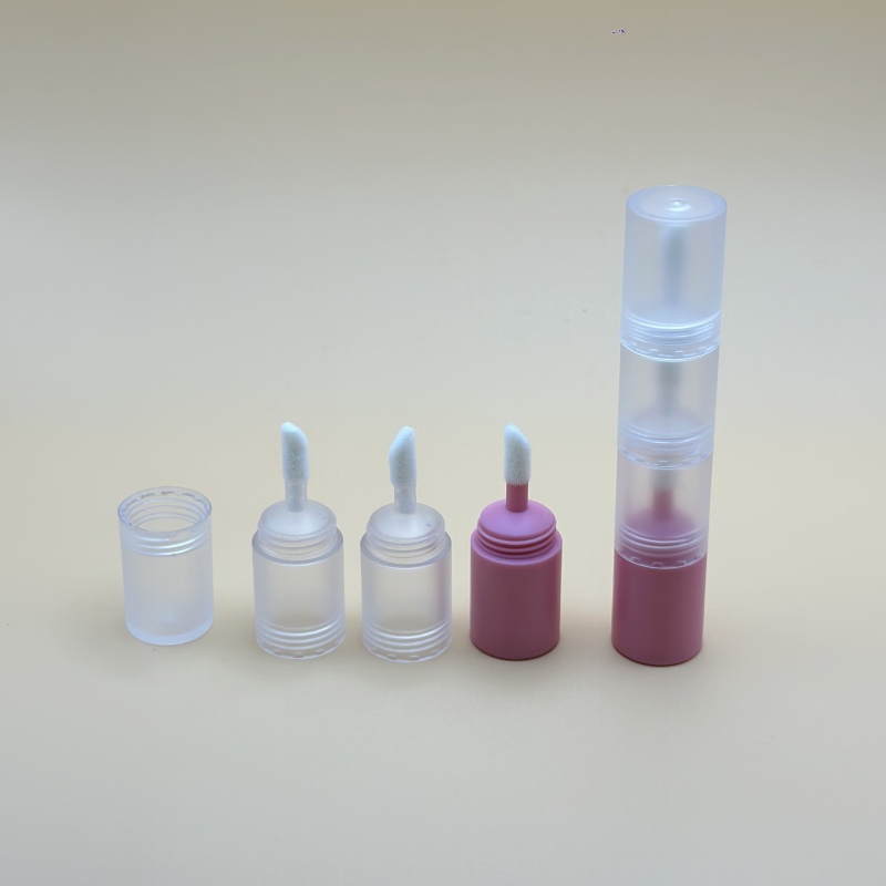 In Stock Lipgloss Bottle Multi Layer Pink Clear Transparent Lip Oil Tubes 2ml Tube De Brillant l Vres Plastic Cosmetic Container