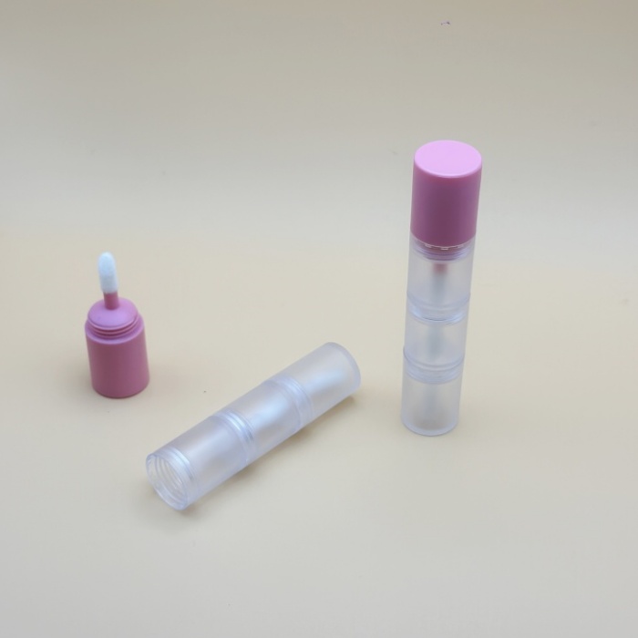 In Stock Lipgloss Bottle Multi Layer Pink Clear Transparent Lip Oil Tubes 2ml Tube De Brillant l Vres Plastic Cosmetic Container