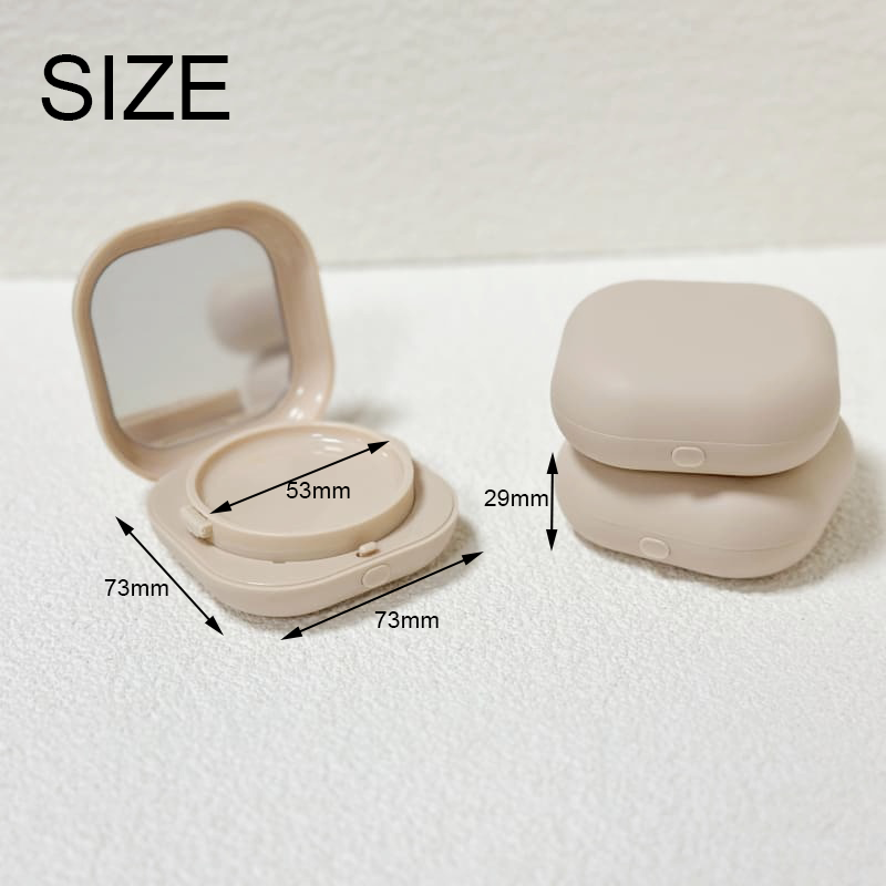 Square Cushion Compact with Rounded Corners – Custom BB Cream Case Manufacturer | Cosmetic Packaging Supplier China