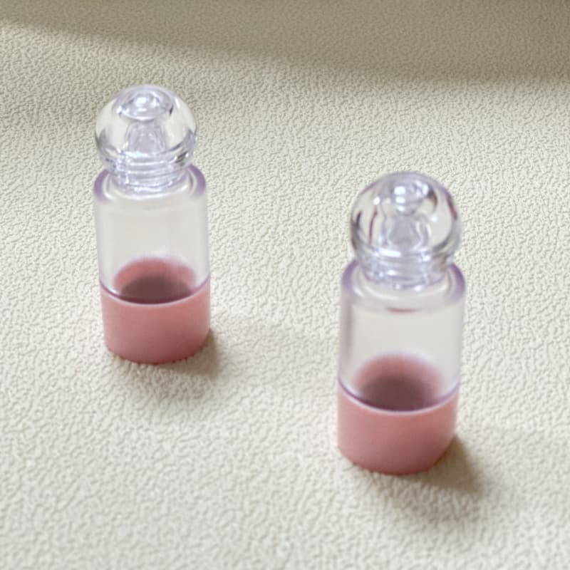 Empty Liquid Blush Tube Push Bottom Squeeze Out Liquid Blush Bottle Press Plastic Packaging Liquid Blusher Container