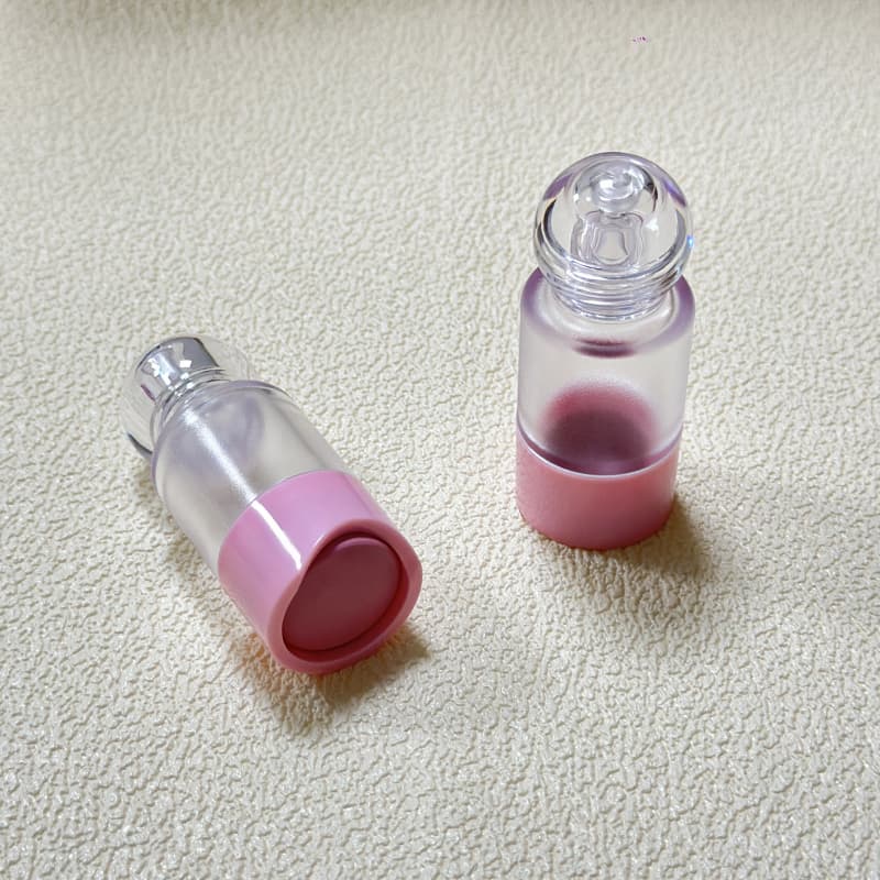 Empty Liquid Blush Tube Push Bottom Squeeze Out Liquid Blush Bottle Press Plastic Packaging Liquid Blusher Container