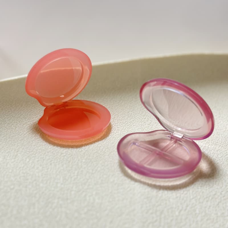 Round Single or Dual Blush Compact – Cute Transparent Plastic Eyeshadow & Blush Case | Custom Cosmetic Packaging Manufacturer China