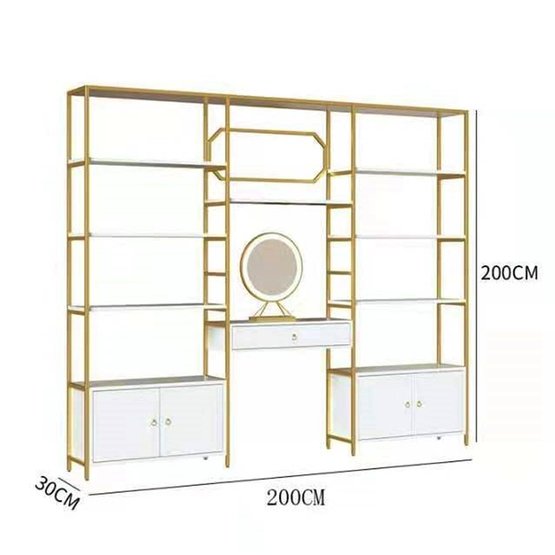 Large Cosmetic Display Case With Lights For Skincare Beauty Stores
