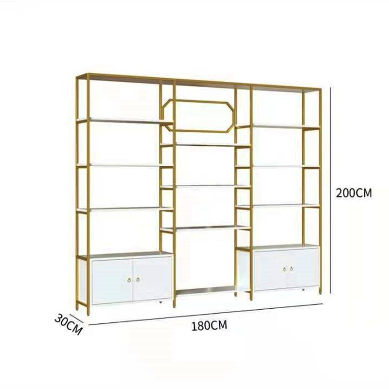 Large Cosmetic Display Case With Lights For Skincare Beauty Stores