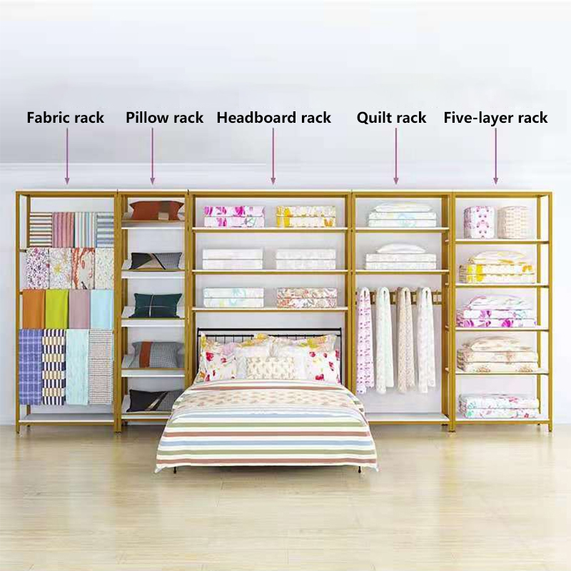Tiered Shelves Display Rack For Home Textile Store