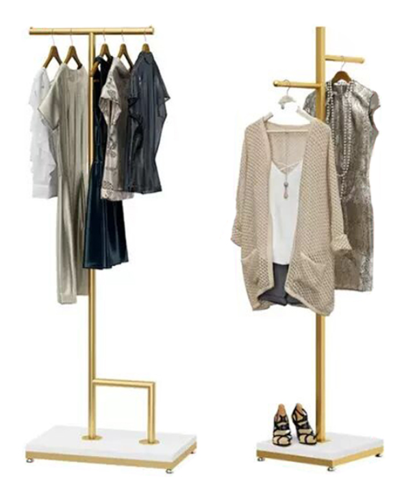 Customized Freestanding Telescopic Clothes And Shoe Rack