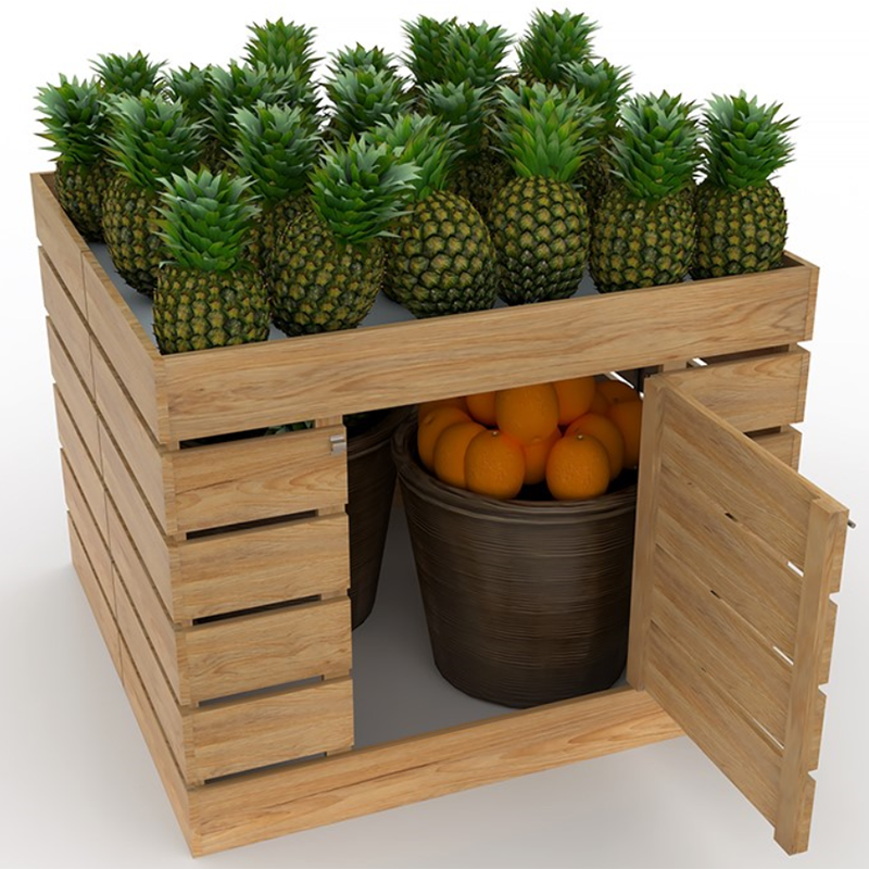 Large Capacity Fruit And Vegetable Display Rack Orchard Box