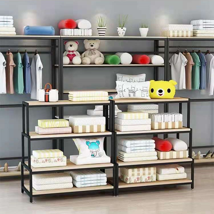 Custom Retail Boutique Shelves And Cclothing Display Racks