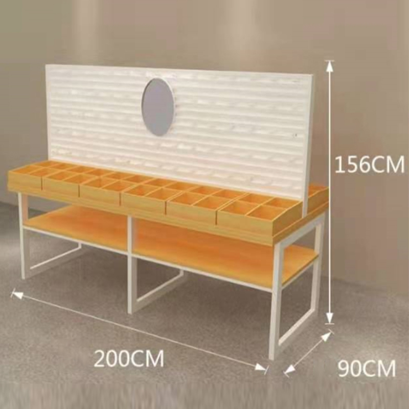 Customized Cosmetic Storage Box Display Stand With Double-sided Hooks