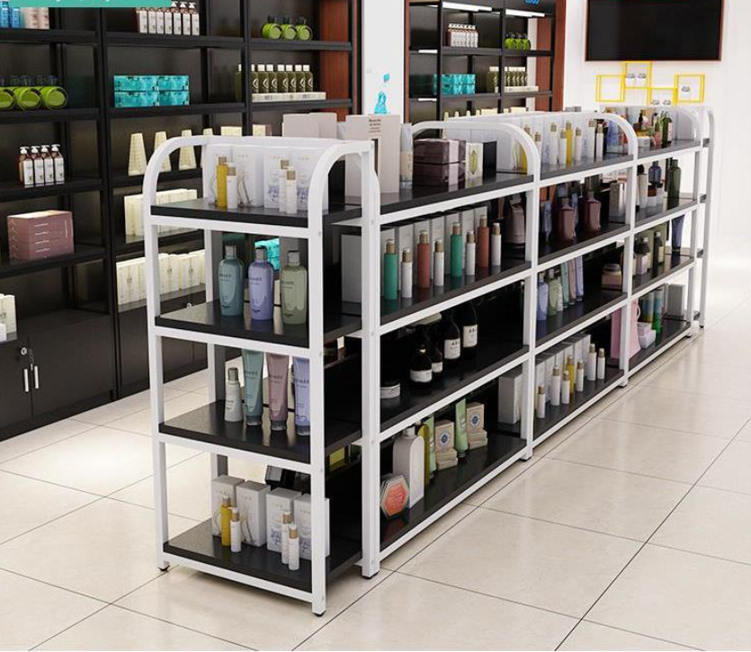 Adjustable Light LED Steel-Wood Double-Sided Shelf | Customized by our Factory