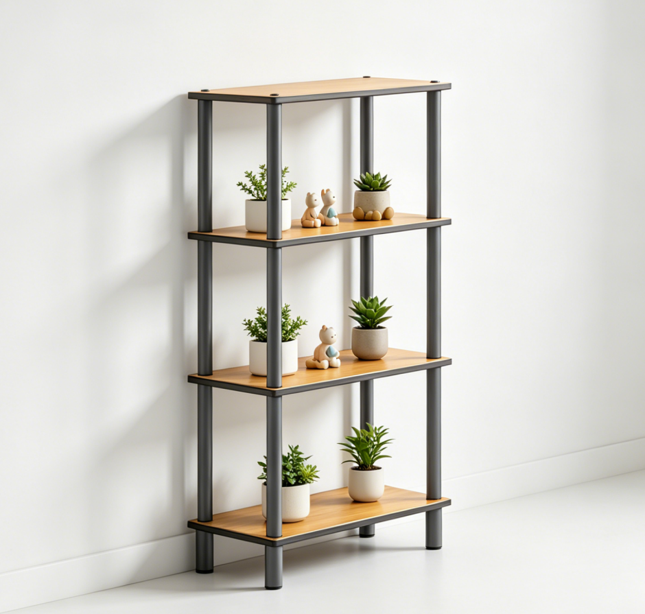 Round Tube Timber Multi-Level Rack