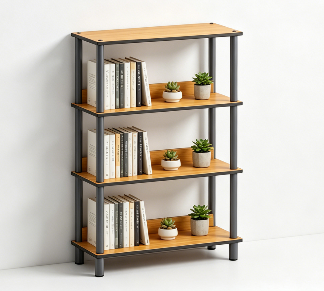 Round Tube Timber Multi-Level Rack