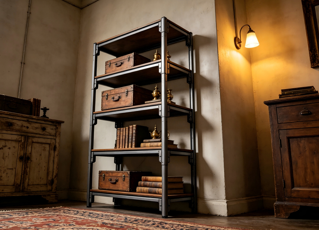 4-tier Storage shelf of antique-style