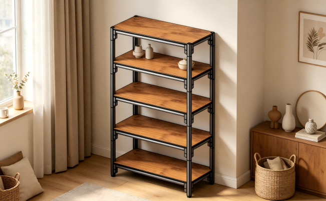 4-tier Storage shelf of antique-style
