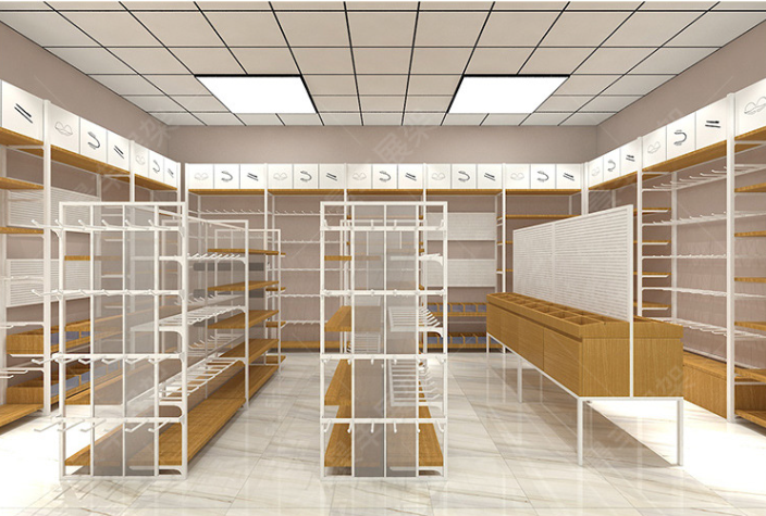 Wooden Board Metal Frame Stands For Display In Shop Or Supermarket