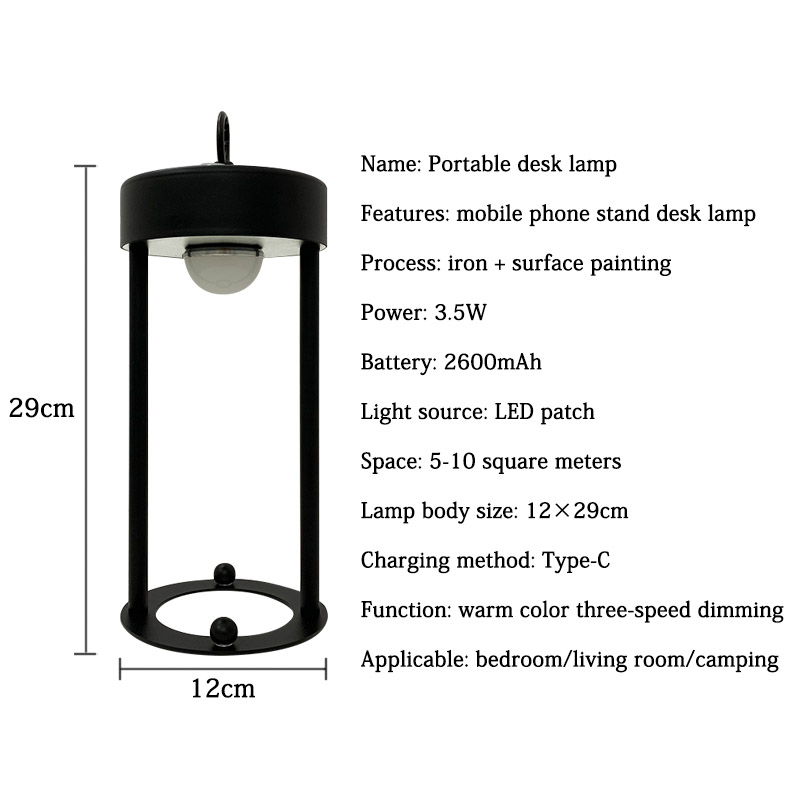 Portable LED Desk Lamp With Phone Holder