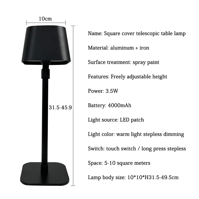 Retractable LED Desk Lamp With Multiple Lighting Modes