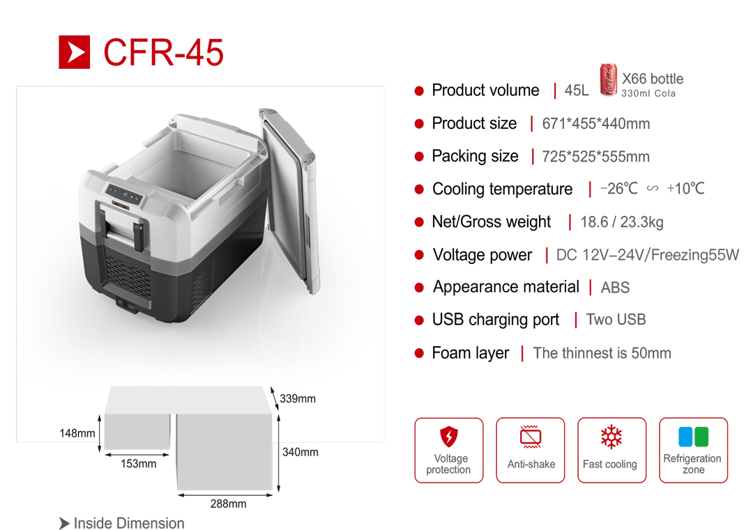 refrigerator for outdoor