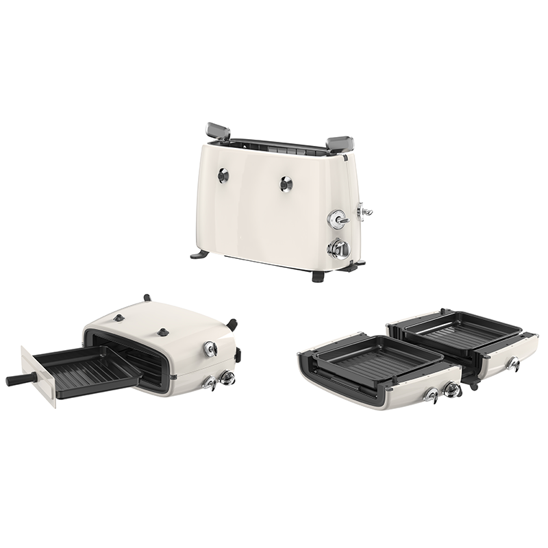 Multifunctional Electric Grill That Can Be Flipped And Folded To Be Stored Vertically