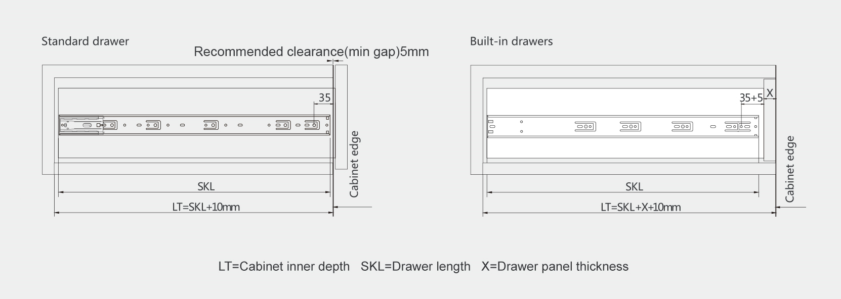 3 Fold Bottoming Ball Bearing Slides