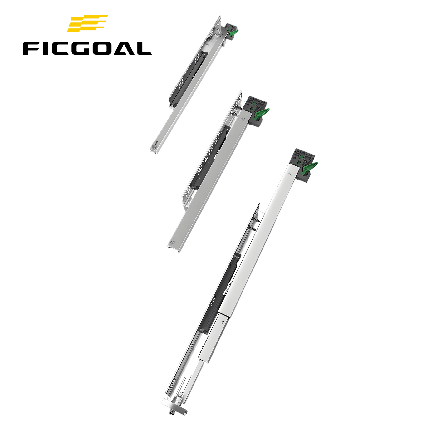 Undermount Drawer Slide Soft Close Concealed For 3/4