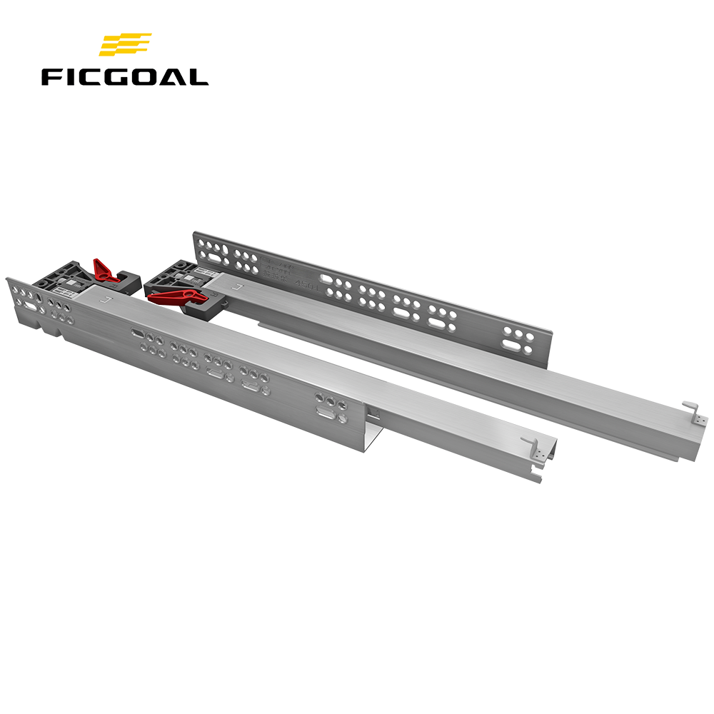 Undermount Drawer Slide Soft Close Concealed For 3/4
