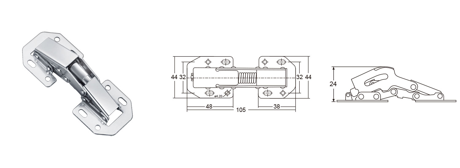 concealed hydraulic hinges for cabinets
