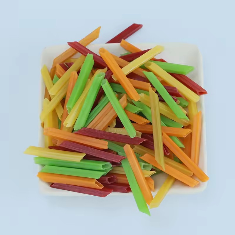 Wholesale of the Latest Flavors of Colorful Square Tube Snacks Semi-Finished Products